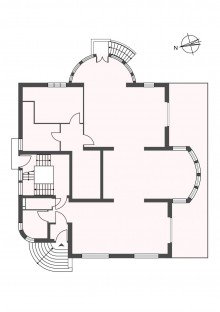 Grundriss Beletage Ist-Zustand ***VERKAUFT*** REPR�SENTATIVE LAGE Am Botanischen Garten in BERLIN-DAHLEM - BELETAGE mit REMISE